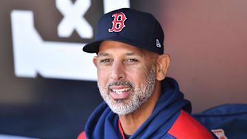 Red Sox manager Cora is prior to a game against the Chicago White Sox at Rate Field. 