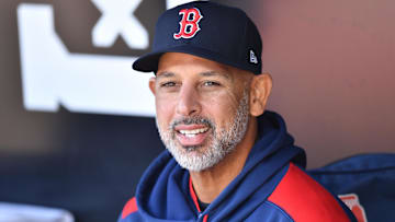 Boston Red Sox manager Alex Cora is seen prior to a game against the Chicago White Sox at Rate Field.