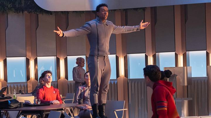 Sandro Rosta in season 1, episode 3 of Star Trek: Starfleet Academy streaming on Paramount+. Photo Credit: Brooke Palmer/Paramount+