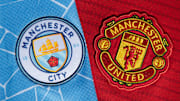 The Manchester City and Manchester United Badges
