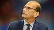 SEC network host Paul Finebaum looks on 