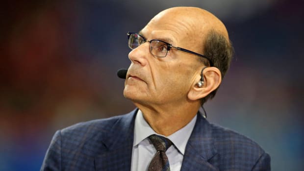 Paul Finebaum before the 2022 Peach Bowl