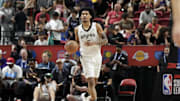San Antonio Spurs guard Dylan Harper is a player to watch with the Spurs favored on Monday night. 