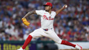 Jul 9, 2024; Philadelphia, Pennsylvania, USA; Philadelphia Phillies pitcher Gregory Soto (30) in action against the Los Angeles Dodgers at Citizens Bank Park.