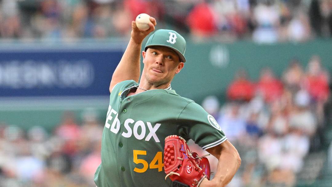Jun 12, 2026; Boston, Massachusetts, USA; Boston Red Sox starting pitcher Sonny Gray (54) pitches against the Texas Rangers during the first inning at Fenway Park. Mandatory Credit: Eric Canha-Imagn Images