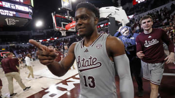 Feb 21, 2024; Starkville, Mississippi, USA; Mississippi State Bulldogs guard Josh Hubbard (13)