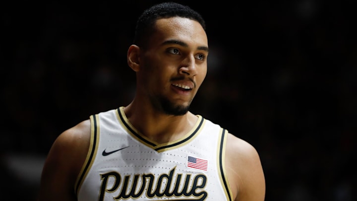 Purdue Boilermakers forward Trey Kaufman-Renn (4) smiles Purdue Boilermakers forward Trey Kaufman-Renn (4) smiles