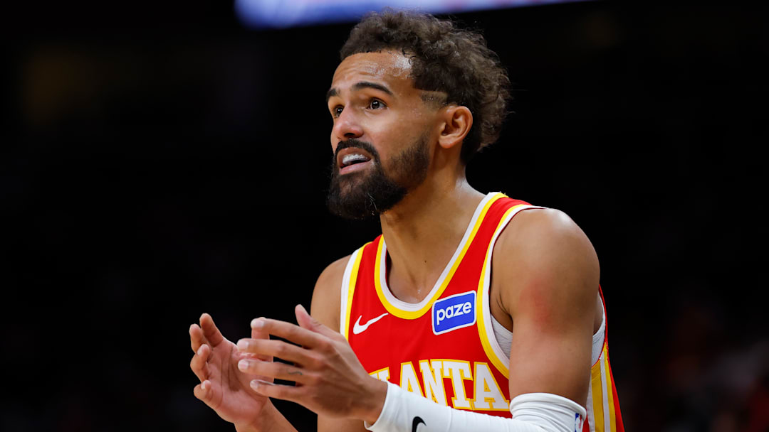 Trae Young engaged during the game.