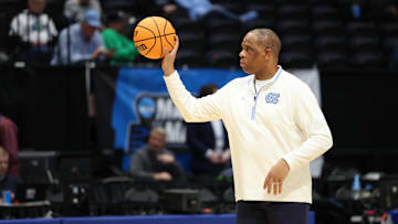 UNC basketball head coach Hubert Davis