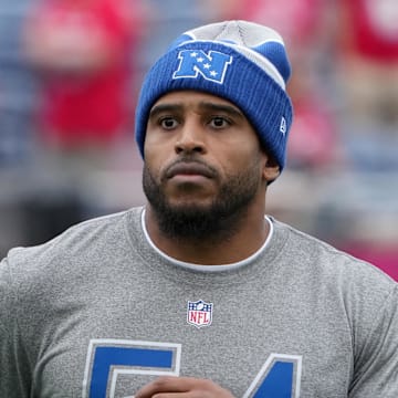 Feb 1, 2025; Orlando, FL, USA; Washington Commanders linebacker Bobby Wagner (54) during NFC Practice for the Pro Bowl Games at Camping World Stadium. Mandatory Credit: Kirby Lee-Imagn Images