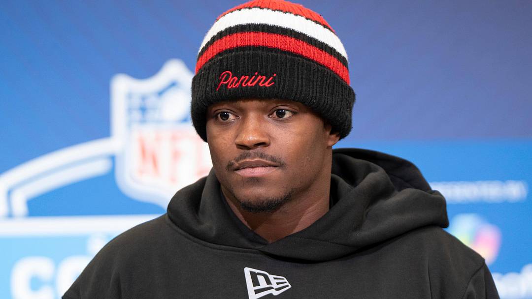 TCU defensive back Bud Clark speaks to members of the media during the NFL Combine 