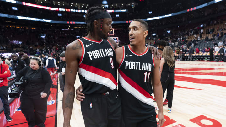 Jerami Grant (left), Malcolm Brogdon; Portland Trail Blazers