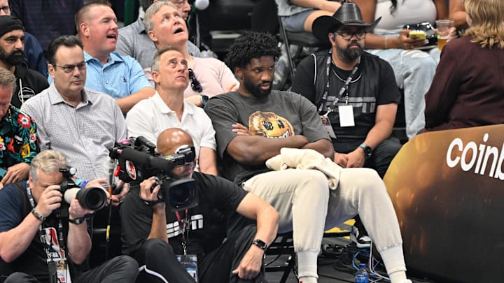 Philadelphia 76ers star Joel Embiid has yet to play this season. Philadelphia 76ers star Joel Embiid has yet to play this season.