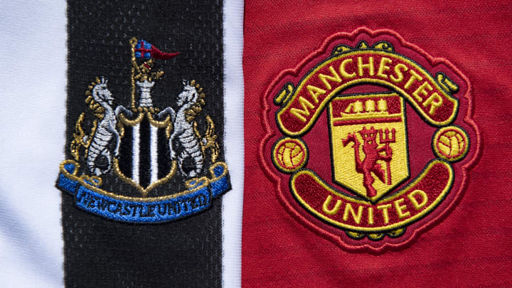 Manchester United and Newcastle United Club Crests Manchester United and Newcastle United Club Crests