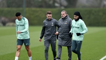 Spurs players ahead of Thursday's game