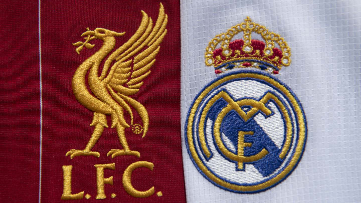 The Liverpool FC and Real Madrid Club Badges