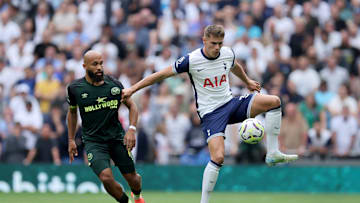 Bryan Mbeumo in action against Spurs 
