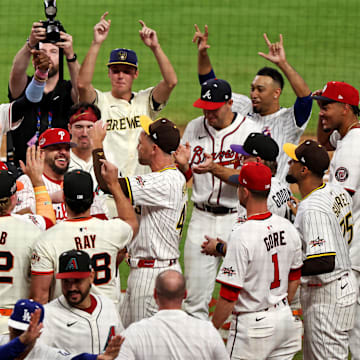 Kyle Schwarber won the All-Star Game for the National League—and took home MVP honors—for his heroics in the swing-off. 