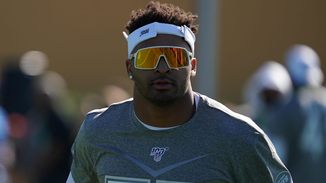 Jan 25, 2020; Kissimmee, Florida, USA; New York Jets safety Jamal Adams (33) during AFC Practice at Jan 25, 2020; Kissimmee, Florida, USA; New York Jets safety Jamal Adams (33) during AFC Practice at