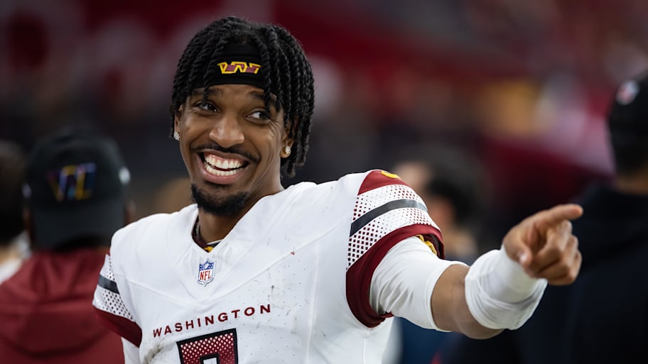 A photograph of the Jayden Daniels Smiling