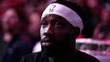 Feb 26, 2023; Chicago, Illinois, USA; Chicago Bulls guard Patrick Beverly (21) before a game against the Washington Wizards at United Center. Mandatory Credit: David Banks-Imagn Images