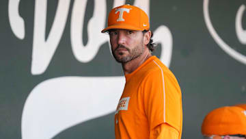 Tennessee baseball head coach Tony Vitello before a NCAA baseball game between the Tennessee Volunteers and Florida Gators at Lindsey Nelson Stadium in Knoxville, Tenn., on Friday, March 14, 2025.