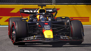 May 4, 2024; Miami Gardens, Florida, USA; Red Bull Racing driver Max Verstappen (1).