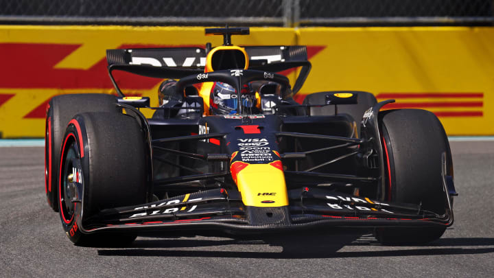 May 4, 2024; Miami Gardens, Florida, USA; Red Bull Racing driver Max Verstappen (1).