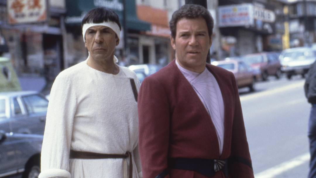 On the set of Star Trek IV: The Voyage Home
