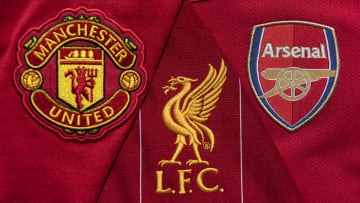 The Club Badges of Arsenal, Liverpool and Manchester United