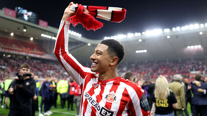 Jobe Bellingham im Trikot des AFC Sunderland. Jobe Bellingham im Trikot des AFC Sunderland.