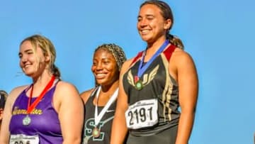 Reigning Class 4A champion Addy MacArthur is the state leader this spring in the girls discus and shot put.