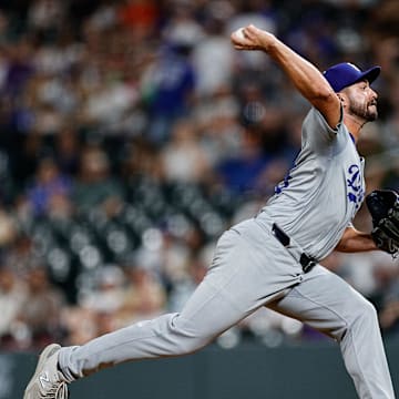 Jun 17, 2024; Denver, Colorado, USA; Los Angeles Dodgers relief pitcher J.P. Feyereisen (45) pitches in the ninth inning against the Colorado Rockies at Coors Field. Mandatory Credit: Isaiah J. Downing-Imagn Images