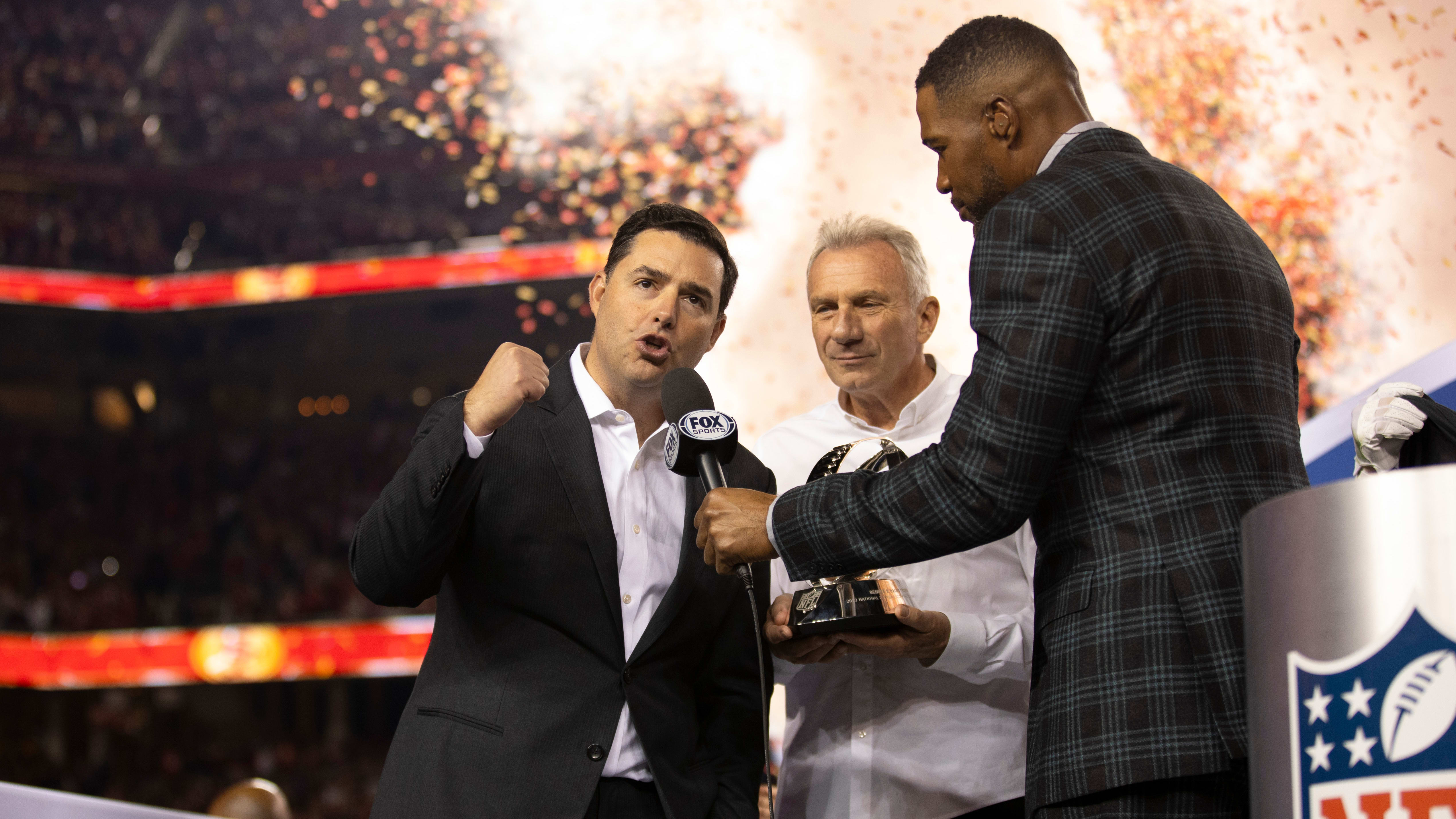 Michael Strahan, Joe Montana, Jed York