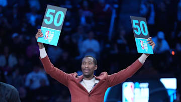 Jamal Crawford reacts in the Dunk Contest during the 2023 All Star Saturday Night at Vivint Arena.