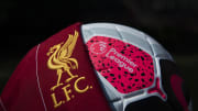 The Liverpool Club Crest with a Premier League Match Ball