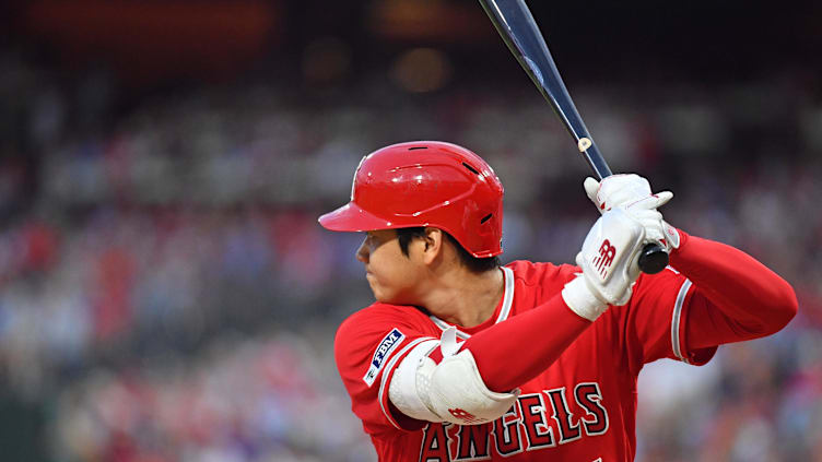 Aug 28, 2023; Philadelphia, Pennsylvania, USA; Los Angeles Angels designated hitter Shohei Ohtani