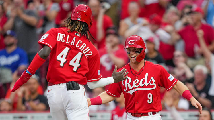 Cincinnati Reds infielders Elly De La Cruz, Matt McLain