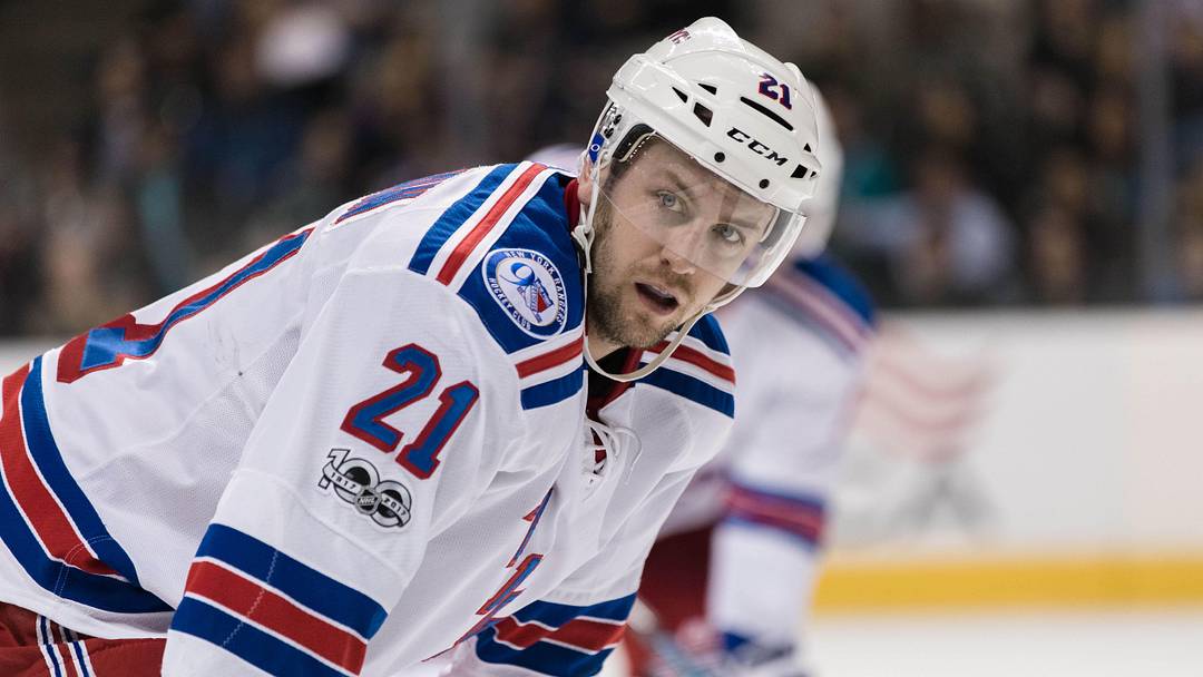 Mar 28, 2017; San Jose, CA, USA; New York Rangers center Derek Stepan (21) faces off against the San Jose Sharks in the second period at SAP Center at San Jose. Mandatory Credit: John Hefti-Imagn Images Mar 28, 2017; San Jose, CA, USA; New York Rangers center Derek Stepan (21) faces off against the San Jose Sharks in the second period at SAP Center at San Jose. Mandatory Credit: John Hefti-Imagn Images