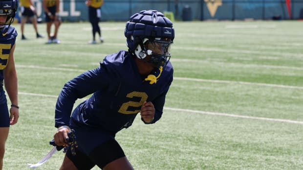 West Virginia University receiver Justin Robinson.