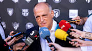Javier Tebas en rueda de prensa