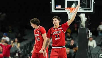 Nov 25, 2025; Las Vegas, Nevada, USA; San Diego State Aztecs guard Miles Byrd (21).