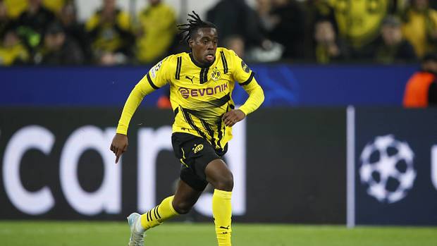 Jamie Bynoe-Gittens du Borussia Dortmund lors du match de l'UEFA Champions League