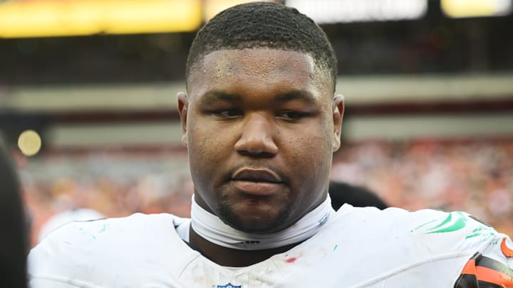 Aug 10, 2024; Cleveland, Ohio, USA; Cleveland Browns defensive tackle Mike Hall Jr. (51) during the second half against the Green Bay Packers at Cleveland Browns Stadium.