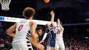 Cincinnati Bearcats guard Simas Lukosius (41) shoots from the two-point line in this second half of a college basketball game between the Cincinnati Bearcats and Howard Bison, Sunday, Dec. 8, 2024, at Fifth Third Arena in Cincinnati. Bearcats won 84-67.