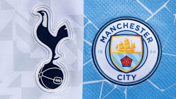 The Club Badges of Tottenham Hotspur and Manchester City