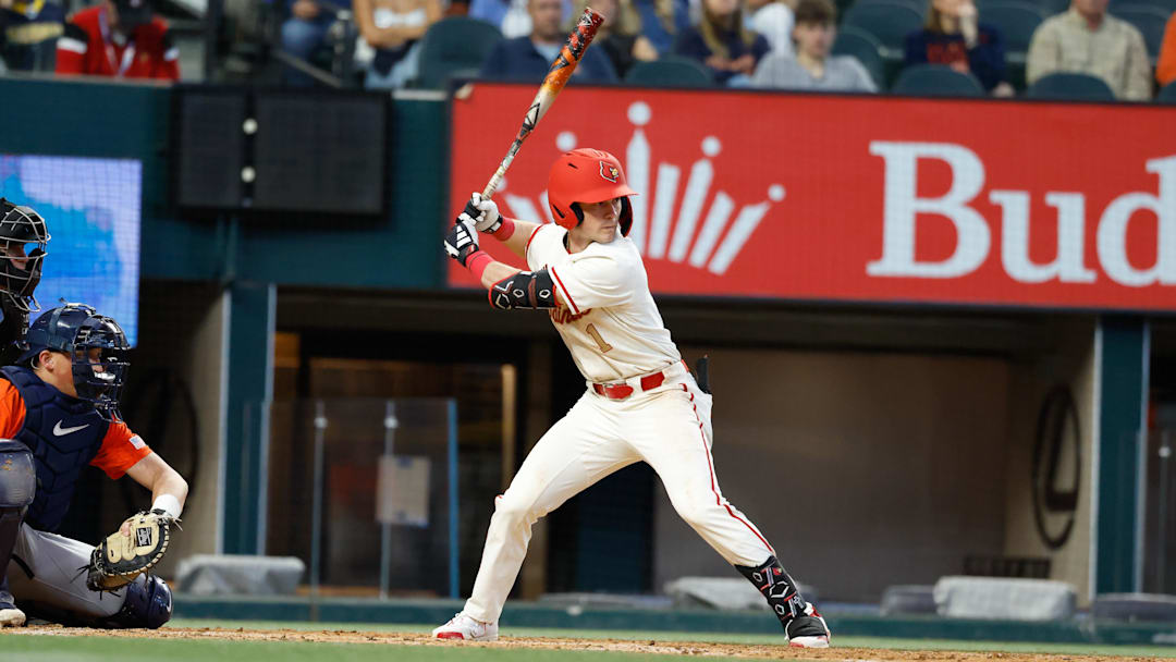 Feb 22, 2026; Arlington, TX, USA; Louisville vs Auburn during the Amegy Bank College Baseball Series at Globe Life Field. Mandatory Credit: Chris Jones-Imagn Images