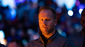 Kevin Young stands during pregame introductions as the assistant coach of the Phoenix Suns.