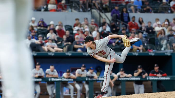 Feb 15, 2026; Arlington, TX, USA; Texas Tech vs Arkansas during the Shriner's Children's College Showdown at Globe Life Field. Mandatory Credit: Chris Jones-Imagn Images