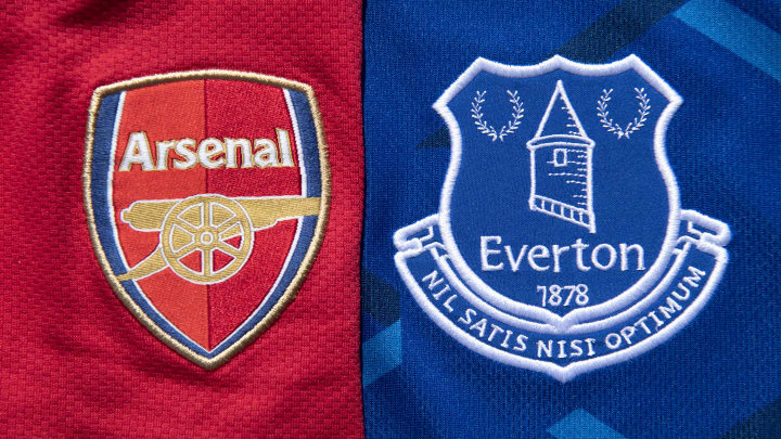 The Arsenal and Everton Club Badges The Arsenal and Everton Club Badges